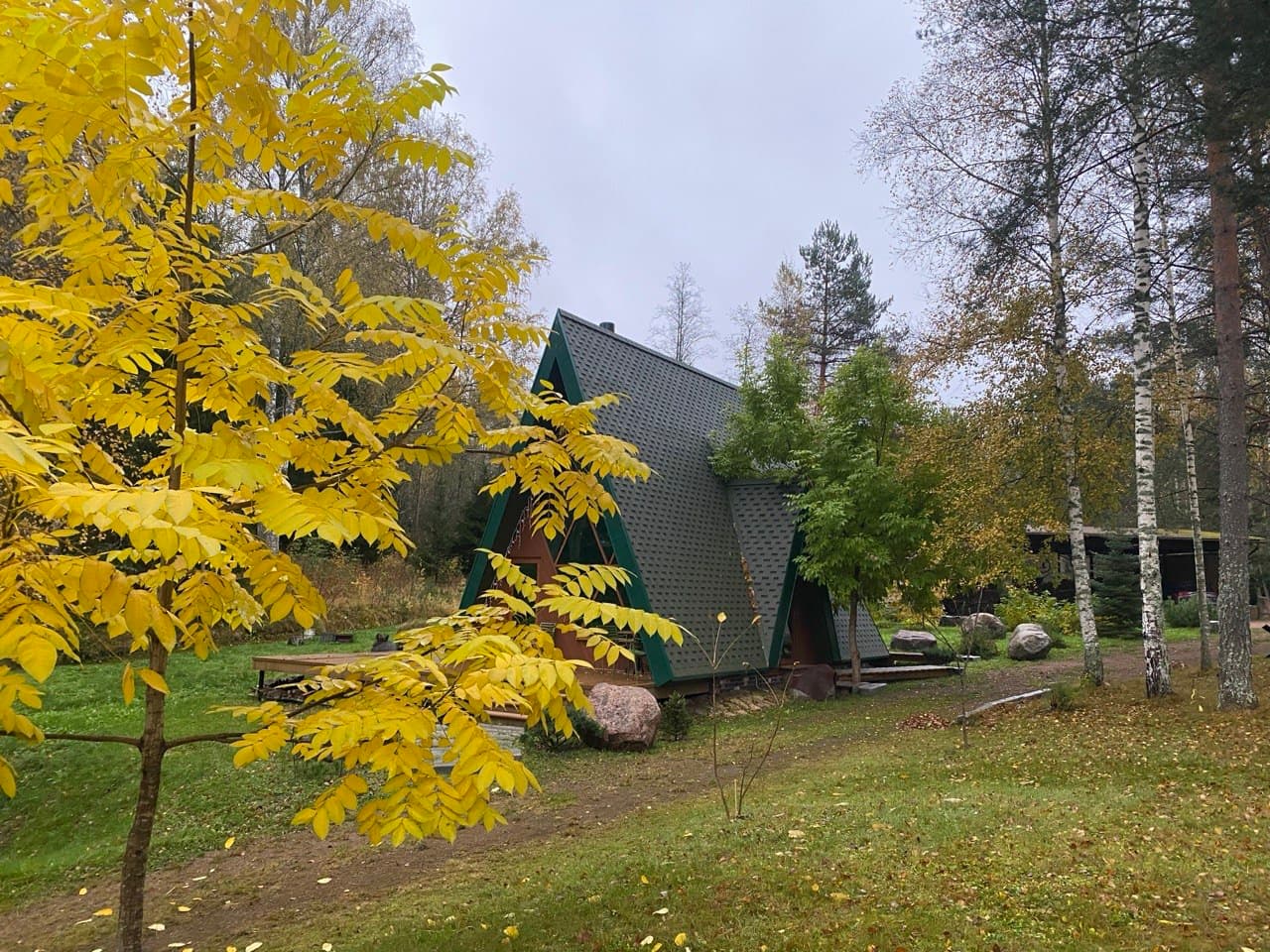 Осенью